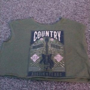 Green countryside Woman's crop top